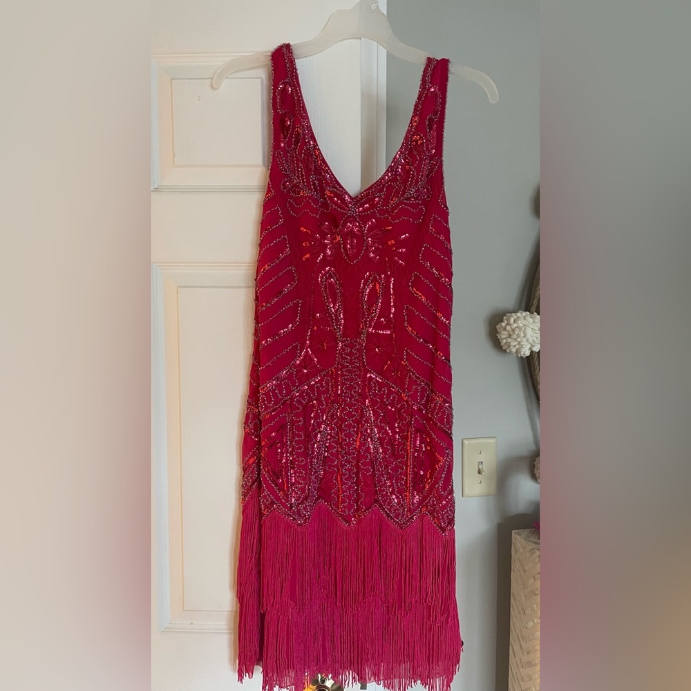Pink Flapper Dress - 1920s Style